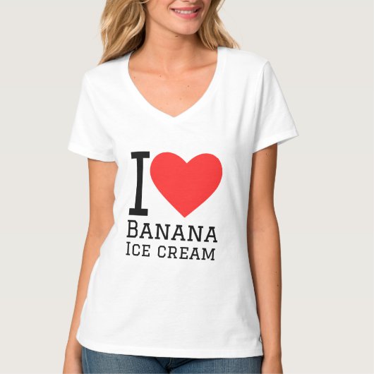 I Liebe Bananeneis T-Shirt (Vorderseite)