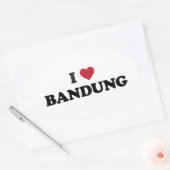 I Liebe Bandung Indonesia Ovaler Aufkleber (Umschlag)
