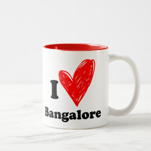 I Liebe Bangalore Zweifarbige Tasse