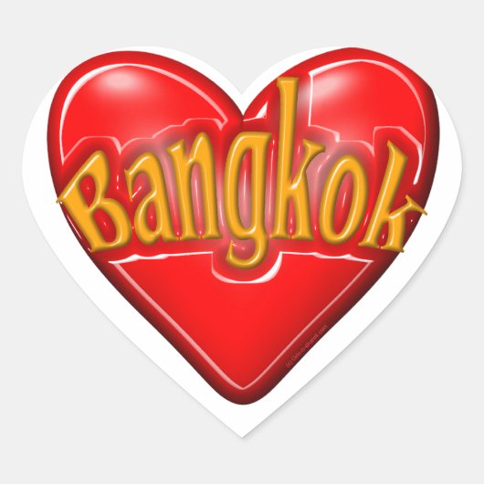 I Liebe Bangkok Herz-Aufkleber (Vorderseite)