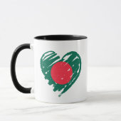 I Liebe Bangladesch - Bangladesch Flag Herz Tasse (Links)