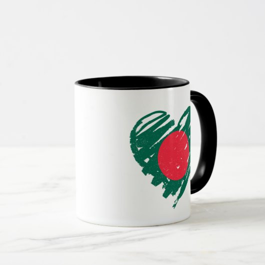 I Liebe Bangladesch - Bangladesch Flag Herz Tasse (VorderseiteRechts)
