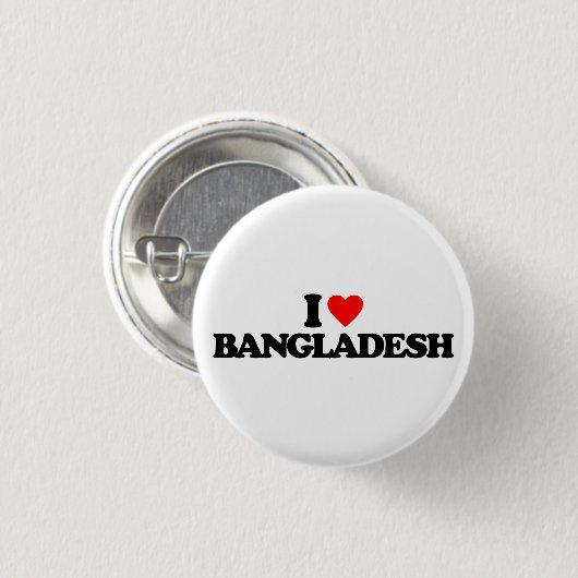 I LIEBE BANGLADESCH BUTTON (Vorne & Hinten)