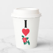 I Liebe Bangladesch - Karte für das vertikale Herz Pappbecher (Vorderseite)