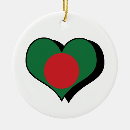 I Liebe Bangladesch Keramik Ornament (Vorne)