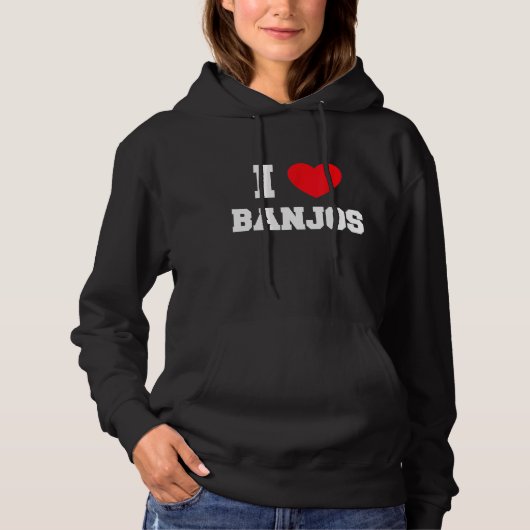 I Liebe Banjos Hoodie (Vorderseite)