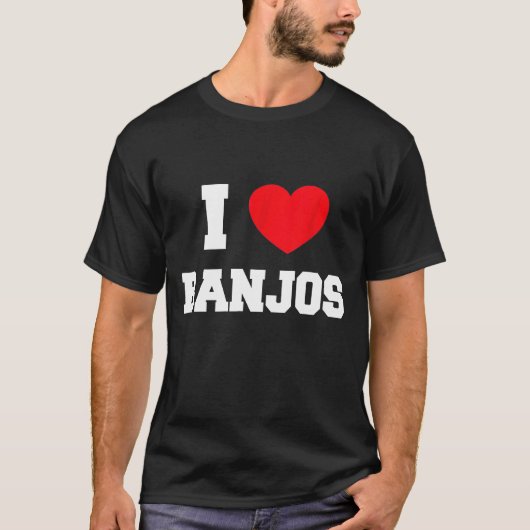 I Liebe Banjos T-Shirt (Vorderseite)