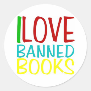 I LIEBE BANNED BOKS OFFIZIELL STICKER