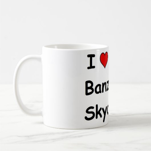 I Liebe Banzai Skydiving Kaffeetasse (Links)