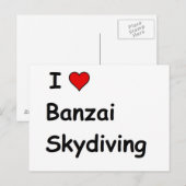 I Liebe Banzai Skydiving Postkarte (Vorne/Hinten)
