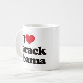 I Liebe Barack Obama Kaffeetasse (Vorderseite Links)