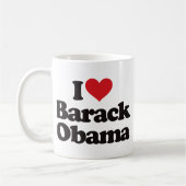 I Liebe Barack Obama Kaffeetasse (Links)