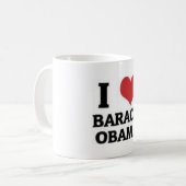 I Liebe Barack Obama Kaffeetasse (Vorderseite Links)