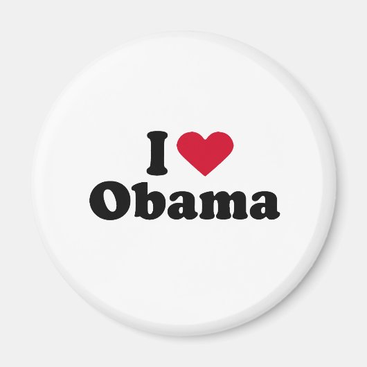 I Liebe Barack Obama Magnet (Vorne)