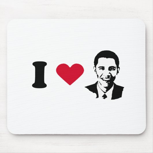 I Liebe-Barack Obama T - Shirt Mousepad (Vorne)