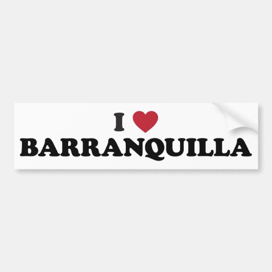 I Liebe Baranquilla Kolumbien Autoaufkleber (Vorne)