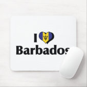 I Liebe Barbados Flag Mousepad (Mit Mouse)