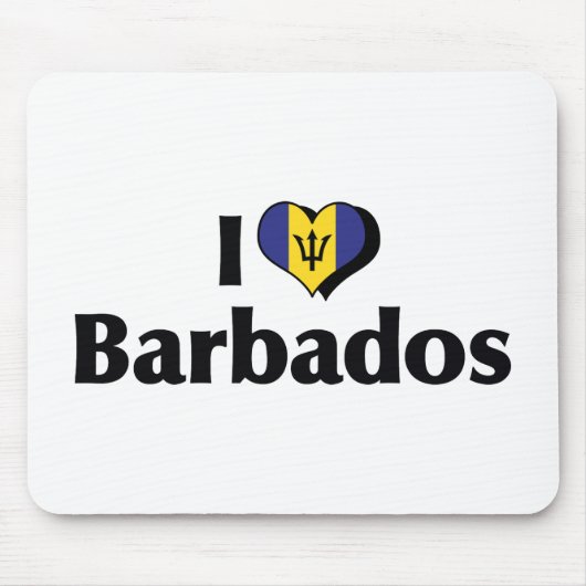 I Liebe Barbados Flag Mousepad (Vorne)