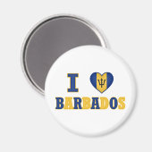 I Liebe Barbados Herzenflaggendesign Magnet (Vorderseite/Rückseite)