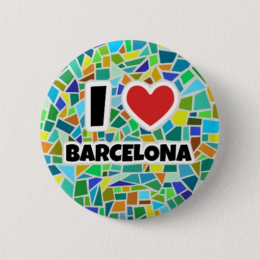 I Liebe Barcelona Button (Vorderseite)