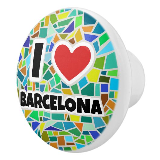 I Liebe Barcelona Keramikknauf (Rechts)