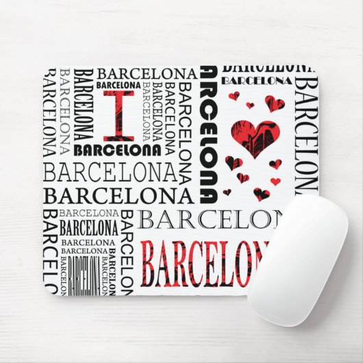 I Liebe Barcelona Mousepad (Mit Mouse)