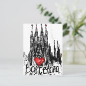 I Liebe Barcelona Postkarte (Stehend Vorderseite)