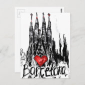 I Liebe Barcelona Postkarte (Vorne/Hinten)