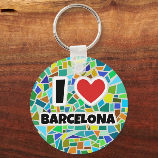 I Liebe Barcelona Schlüsselanhänger (Vorderseite)