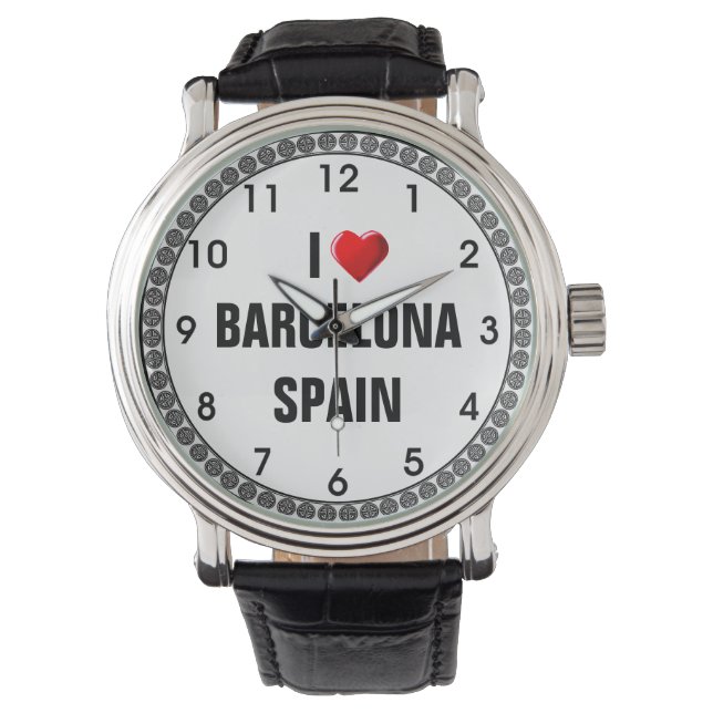 I LIEBE BARCELONA, SPANIEN ARMBANDUHR (Vorderseite)