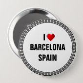 I LIEBE BARCELONA, SPANIEN BUTTON (Vorne & Hinten)