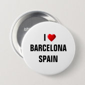 I LIEBE BARCELONA, SPANIEN BUTTON (Vorne & Hinten)