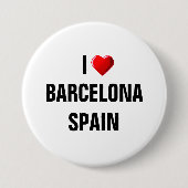 I LIEBE BARCELONA, SPANIEN BUTTON (Vorderseite)