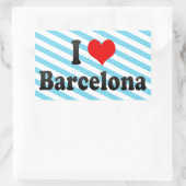 I Liebe Barcelona, Spanien Rechteckiger Aufkleber (Tasche)