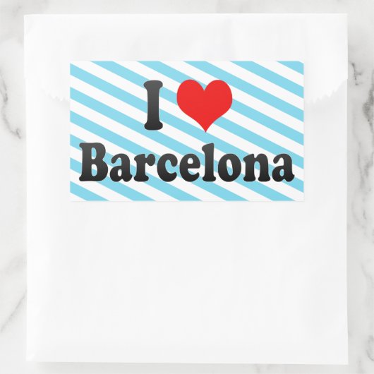 I Liebe Barcelona, Spanien Rechteckiger Aufkleber (Tasche)