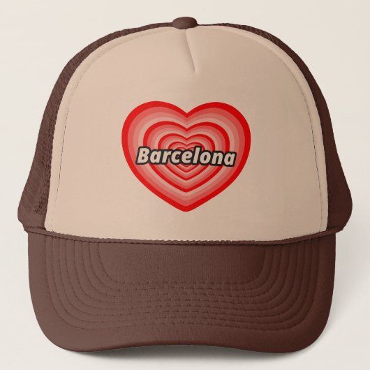 I Liebe Barcelona Truckerkappe (Vorderseite)