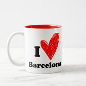 I Liebe Barcelona Zwei-Tonen-Kaffee-Tasse Zweifarbige Tasse (Links)