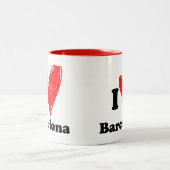 I Liebe Barcelona Zwei-Tonen-Kaffee-Tasse Zweifarbige Tasse (Mittel)