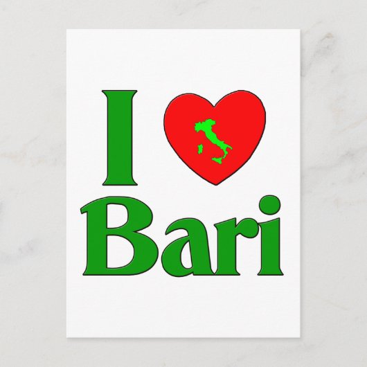 I Liebe Bari Italien Postkarte (Vorderseite)