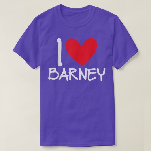 I Liebe Barney Name Herz Personalisiert Männer Typ T-Shirt (Design vorne)