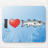 I Liebe Barracuda Mousepad (Vorne)