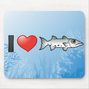 I Liebe Barracuda Mousepad