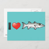 I Liebe Barracuda Postkarte (Vorne/Hinten)