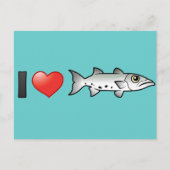 I Liebe Barracuda Postkarte (Vorderseite)