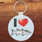 I Liebe Barracuda Schlüsselanhänger (Vorderseite)