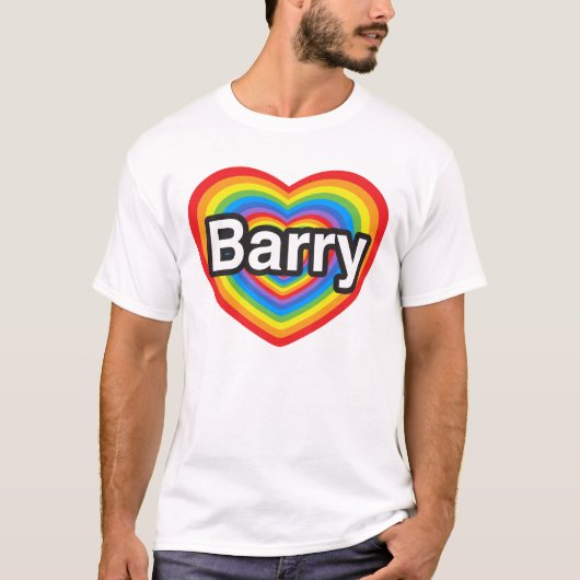 I Liebe Barry. Liebe I Sie Barry. Herz T-Shirt (Vorderseite)