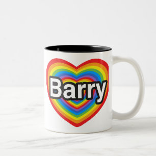 I Liebe Barry. Liebe I Sie Barry. Herz Zweifarbige Tasse