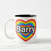 I Liebe Barry. Liebe I Sie Barry. Herz Zweifarbige Tasse (Links)