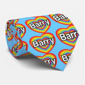 I Liebe Barry, Regenbogenherz Krawatte (Gerollt)