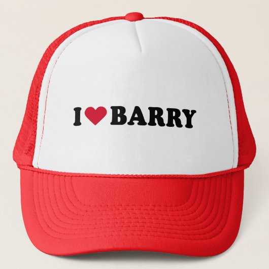 I LIEBE BARRY TRUCKERKAPPE (Vorderseite)